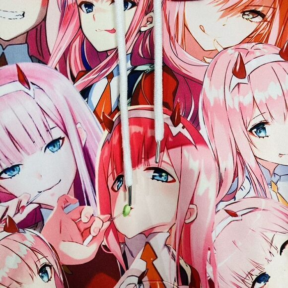 Darling in the Franxx - Zero Two PM Pink Hoodie L/XL - Picture 6 of 9